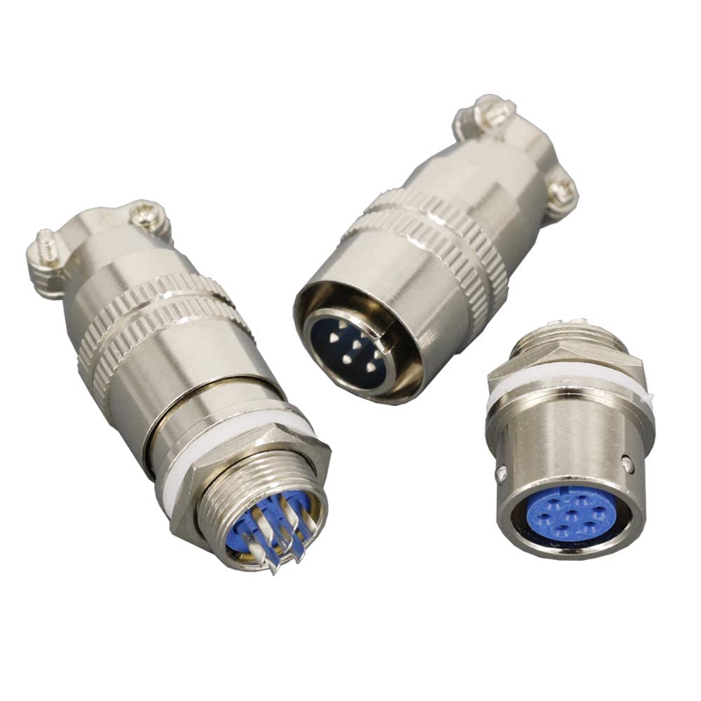 5 Sets 12mm Reverse XS12-5 Screw Aviation Connector, XS12J2Y, XS12K2P, The Aviation Cable connectors