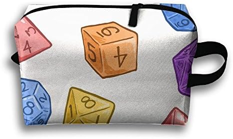 SDFHRTRTWY Rainbow Dice On White(9258) Zipper Creative Portable Multi-purpose Pouch, Travel, Cosmetics, Mobile Phone Accessories, Gadgets