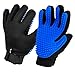 Pet Grooming Glove, Gentle De-Shedding, Hair Remover, and Massage Brush for Dog, Cat, Horses - Long & Short Fur - 1 Pair - Your Pet Will Love It