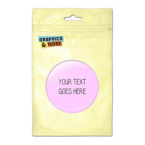 Graphics and More Personalized Custom Pink Background Any Occasion Pinback Button Pin Badge - 3 Inch Diameter