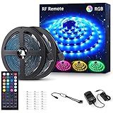 Novostella 40ft RGB LED Strip Light kit, Flexible Color Changing 360 Units SMD 5050 LEDs, 12V LED Tape with 44 Key RF Remote, Dimmable LED Ribbon for Home Lighting Kitchen Bar,UL Listed Power Supply