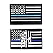 American Flag Velcro Patch Bundle ,2 Pieces Tactical USA Flag Punisher Patch