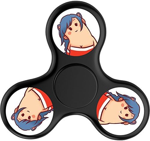 New Style Cool Tri-Hands Fidget Spinner Toy, Stress Reducer Relieve Anxiety, Controlling Force, Fashion Design and Images(LOL Ahri - Black)