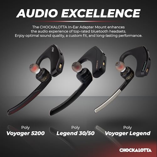 CHOCKALOTTA Eartip Adapter Compatible with Plantronics Voyager 5200, Poly Voyager Legend 50/30 Series & Voyager Legend Classic Headsets (1-Pack)