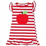Unique Baby Girls Back to School Apple Shirt Dress