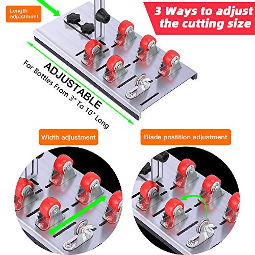 Glass Bottle Cutter, AmazeFan Glass Cutting Tools for Cutting Wine, Beer, Whiskey, Champagne, DIY Wine Bottle Cutter Machine for Cutting Round, Oval Bottles - Accessories Tool Kit - Thumbnail 3