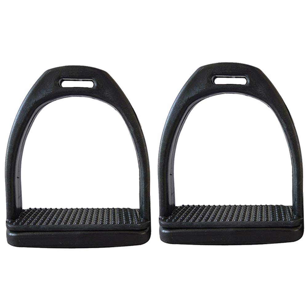 LYXMY Horse Stirrups,1 Pair Lightweight Wide Track Horse Riding Stirrup with Non-slip Rubber Pad Equestrian Supplies for CHIldren or Adults