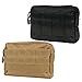MOLLE Pouches - Compact Water-resistant Multi-purpose Tactical EDC Utility Gadget Gear Hanging waist Bags (Black+Tan- L 7.8