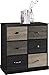 Ameriwood Home Mercer 6 Door Storage Cabinet with Multicolored Door Fronts, Black