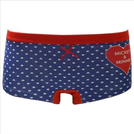 Amazon Co Jp Disney ディズニー レディースレディースキャラクターボクサーパンツ ラブリー ミッキー ミニー ブルー Lサイズ 服 ファッション小物