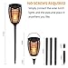 FOXLUX Solar Lights - Torch Lights & Table Lantern & Hanging Lights 3 in 1, Light Sensor Outdoor Lighting, Waterproof Flame Lights, Solar Powered & USB Charging Security Lights for Pathway (2 Pack)