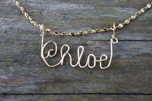 Hand Scripted 14K Gold Filled Personalized Name Necklace Chloe
