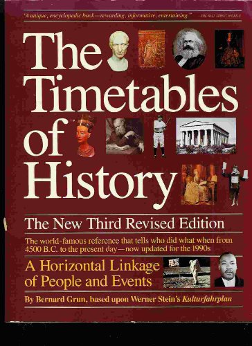 The Timetables of History A Horizontal Linkage of People and Events by Bernard (Trns) Grun (Paperback)