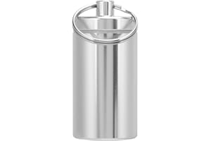 Tnfeeon Waterproof Aluminum Medicine Holder Keychain Box Compact 2.0 Inch Tall for Travelers Outdoor Activities Keeps Pills D