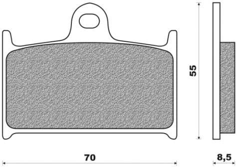 Front Brake Pads for MZ S Organic Version FD. 0129, SF, SFX, SN, St, Suzuki GSF Bandit GSX-R, RF, RGV, Triumph Daytona, Rocket, Sprint Victory Hammer, Yamaha FZR/TZR