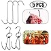 TIHOOD 2pcs Stainless Steel Duck Hooks + 3pcs S-Hooks for Bacon Hams Meat Processing Butcher Hook Hanging Drying BBQ Grill Cooking Smoker Hook Tool