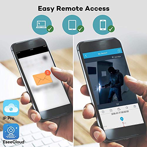 ONWOTE All-in-one 1080P HD NVR Wireless Home Security Camera System Outdoor with 10.1" LCD Monitor, 1TB Hard Drive, 4 80ft Night Vision Surveillance Camera, Remote Home Monitoring System, Plug n Play - Thumbnail 4