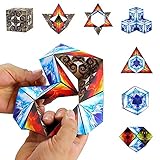 Euclidean Cube Magnetic Cube with 36pcs Magnets Built-in,Brain Teasers STEM Toys Cube Puzzle Toys for Kids and Adults (Pack of 4)