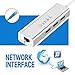 USB Hub - Badalink 3-Port USB 3.0 Hub with Ethernet Adapter LAN Connector, Portable Aluminum Hub for Laptop, Mac OS 10.6 and Above, Linux, Win7/8/10(Silver)