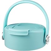 FLORAPELL Lid Compatible with Hydro Flask 12 16 18 20 32 40 OZ Wide Mouth, Flip Lid Replacement Lids with Flex Strap Handle, Leak-Proof Flask Cap for Hydro Flask Coffee Mug