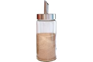 ETROG GLOBAL Cinnamon (4.25 inch Hight) Dispenser/Pourer/Shaker – MODREN STILE Brushed Nickel - Stainless Steel Lid - ideal Sugar & cinnamon