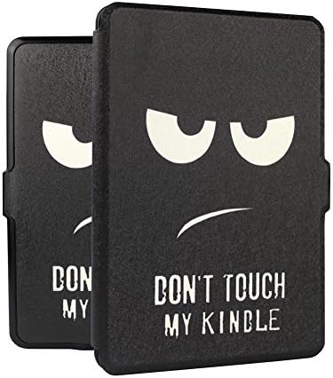 Ropada Print Case for Kindle Paperwhite Ereader 6'' PU Leather Smart Cover Paper White Cover Fits KPW Versions Rleased 2012 2013 2015 2016 2017(Don't Touch My Kindle)