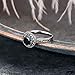 Mytys Vintage Retro Silver Black Round Cut Marcasite Stone Ring Fashion Statement Jewelry for Women Girls (6-10)