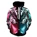 NONSAR 3D Graphic Printed Hoodies for Men,Women, Unisex Pullover Hooded Shirts