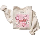 Blueana Valentines Day Sweatshirt Pregnancy Announcement Gift, Valentines Day Baby Reveal Sweatshirt, Pregnant Maternity Announcement Crewneck For Mom Multicolor