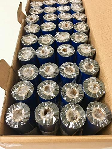 AVG Packaging Supplies 12-Rolls of Zebra Compatible Thermal Transfer Printer Ribbon 4.33" x 244'/110mm x 74m Black Standard Resin-Enhanced Wax Ribbons. Free and Same Day Shipping.