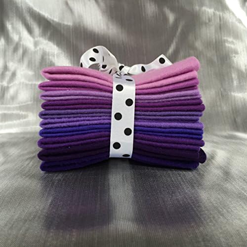 Mixed Felt * Coloured Themes (10 Sheets Per Pack) Sheet Size 11cm x 22 cm (Purples)