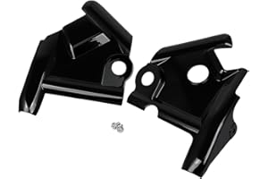 YDLMT Vivid/Gloss Black Front Fork Upper Frame Neck Cover Kit Fit for Yamaha V-Star 1100 XVS1100 1999-2011