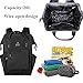 Samstrong Wide Open Design Laptop Backpack Anti Theft Travel Business Backpack Waterproof Stylish 15.6 Inch School Computer Backpack Casual Daypack for Men and Women, Black