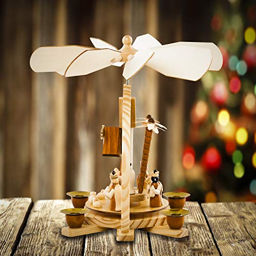 Download Usa Supreme Christmas Decoration German Pyramid 9 Inches Table Top Holiday Decor German Design 9 Inches Natural Wood Nativity Scene Play Set Nativity Play Carousel With 4 Candle Holders Seasonal Decor Nativity