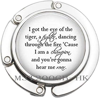 I Got The Eye Of The Tiger Bijoux Citation Inspirants Crochet De Citation De Crochet De Sac A Main Sac A Main Faith Jewellery Mt080 90 Mm W1 Amazon Fr Fournitures De Bureau
