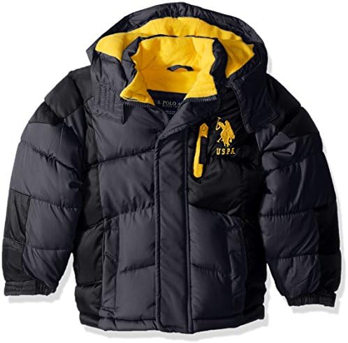 yellow polo bubble jacket