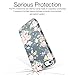 Akna Vintage Floral Pattern Case for iPhone SE 5S 5, Hard Silicon Cover Compatible iPhone 5s/SE/5 (342-U.S)