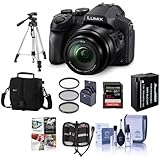 Panasonic Lumix DMC-FZ300 12.1MP Digital Camera 24x Zoom - Bundle With Camera Case, 32GB U3 SDHC Card, Spare Battery, 52mm UV Filter, Tripod, Cleaning Kit, Memory Wallet, Software Package