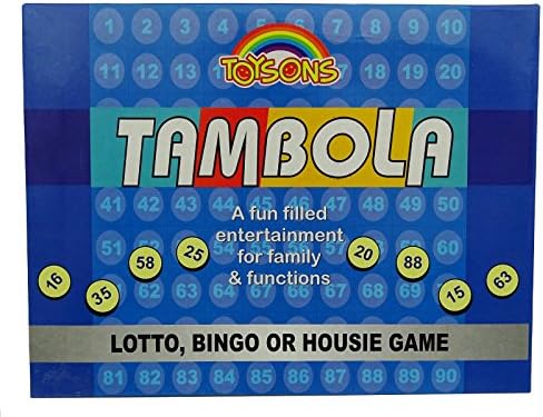Kids Checker Tambola Playing Board Game With Plastic Coins Games - 13.5" x 10.5"