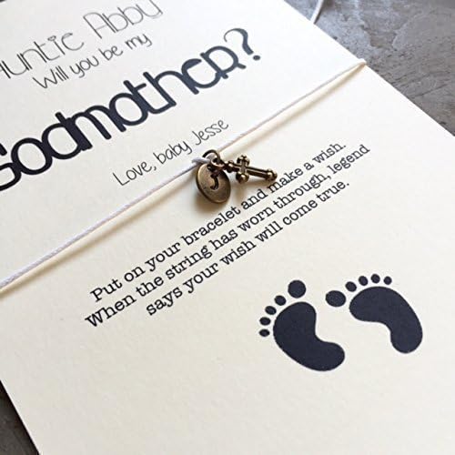 Godmother bracelet, Madrina, Baptism CROSS, Christening gifts for godparents, Godfather gifts from godchild, Padrino, BA4