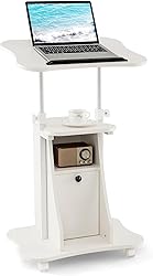 Mobile Laptop Podium, Portable Height Adjustable