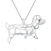 LGSY Puppy Dog Cage Pendants for Pearl Jewelry Making Sterling Silver, Design Cage Pendants for Women