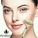 Best Jade Roller for Face Eyes and Neck - Premium Set of 2 Double End Jade Facial Roller and Bonus Eye Massager Made of Natural Jade Stones - Anti Aging Rejuvenating  Healing Slimming  Lymphatic Drainage Therapy Beauty Tools - Green - by MoodbooM