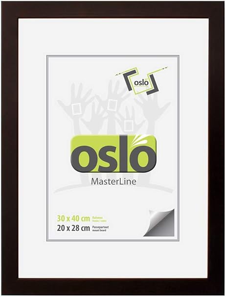 Amazon De Oslo Masterline Bilderrahmen 30 X 40 Schwarz Matt Holz Massiv Fsc Echt Glas Fotorahmen