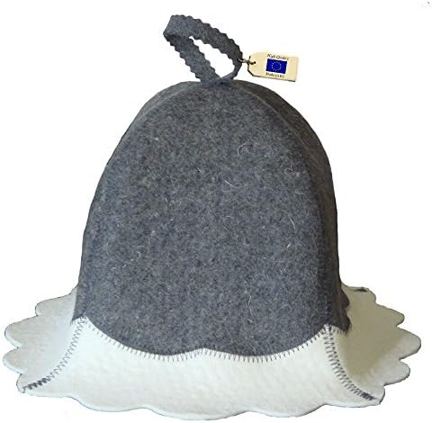 Allforsauna Sauna Hat Russian Banya Cap 100% Wool Felt Modern Lightweight Head Protection for Men and Women | Casual Dark
