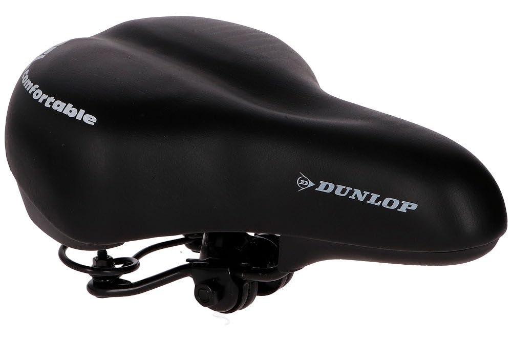 Dunlop Sport Unisex_Adult Cityradsättel City Bike Saddle, Black, 26.5x18.5 cm