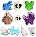 Baby Shower Theme Cookie Cutter Set,Baby Feet, Baby Bottles,Baby Clothes,Strollers,Trojans Biscuit Pastry Mould,Cake Topper Decorating Gumpaste Fondant Mould -Set of 6