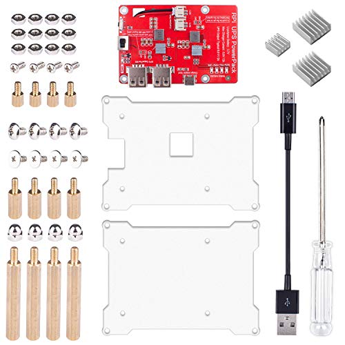 Smraza Raspberry Pi 3 B+ Battery Pack Expansion Board RPI 3 Model B+ USB Battery Pack with Acrylic Case for Raspberry Pi 3 B+(Plus), 3B, 2B - Thumbnail 5