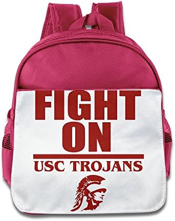 Custom Usc Trojans Football Kids School Bagpack For 1-6 Years Old Pink