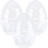 Barblog 3 Pcs 12 Inch Giant Plastic Easter Egg Jumbo Clear Empty Easter Egg Oversize Plastic Eggs for Easter Fillers Basket Party Favor DIY Hunt Surprise Easter Eggs